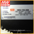 MEANWELL highbay conduziu o motorista 100 W IP 67 Dimmable LED Driver com PFC para a Baixa Baía de Iluminação HBG-100-36B